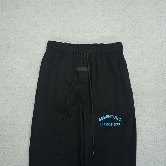 Fear of God Essentials Black Cuffed Track Pants - Picture 2 of 6